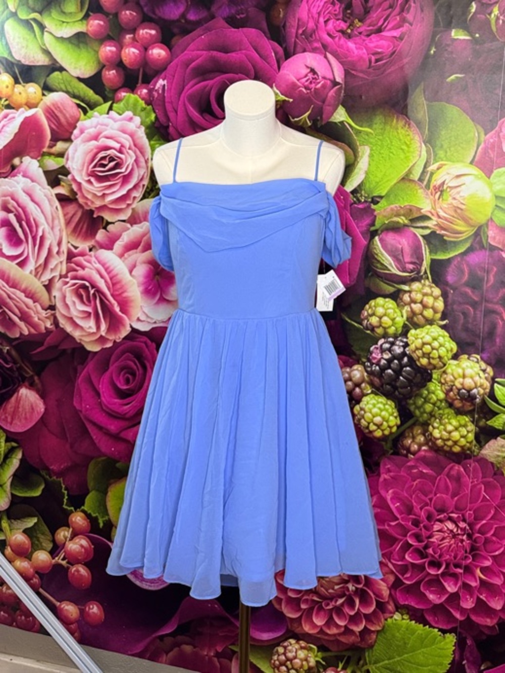 City Studio Lavender Blue Off-Shoulder Prom Dress
